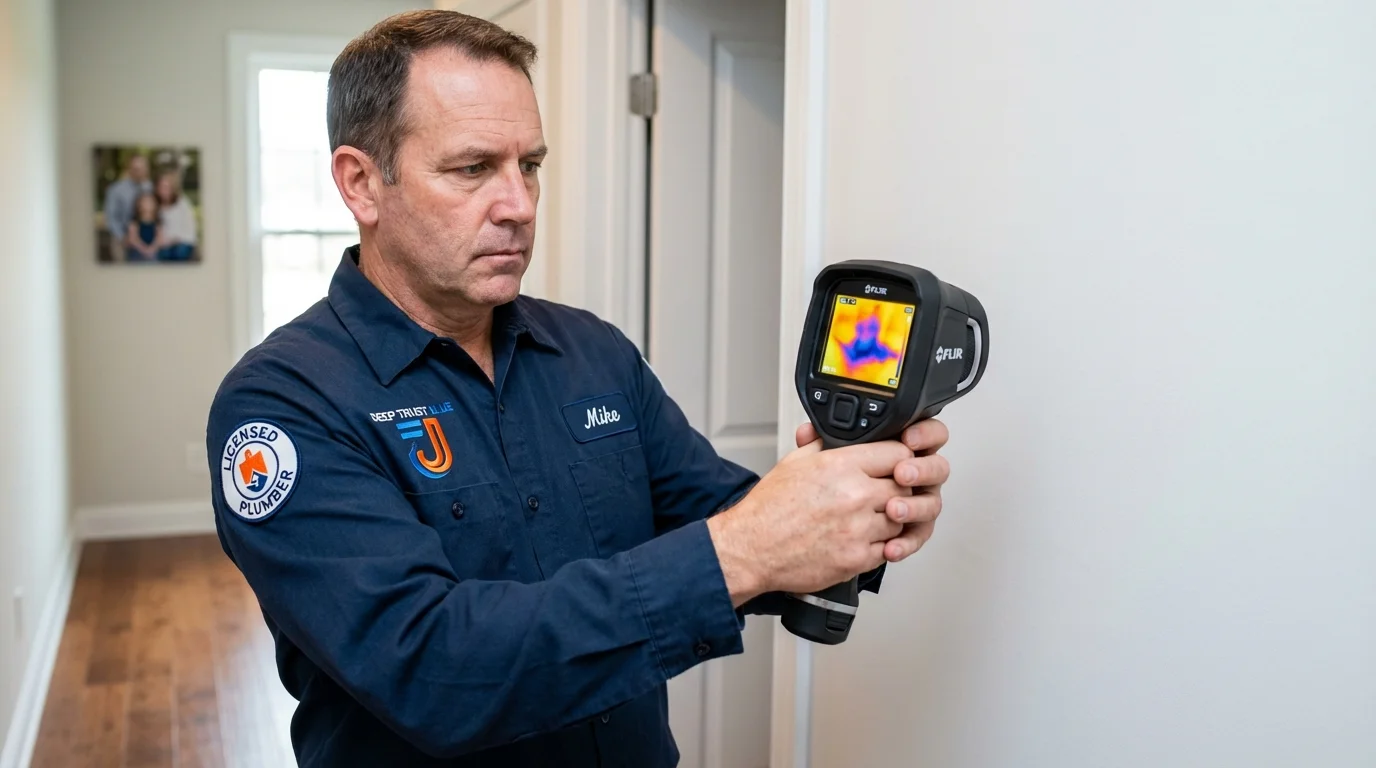 Thermal imaging leak detection by Johns Plumbing LLC in Newtown